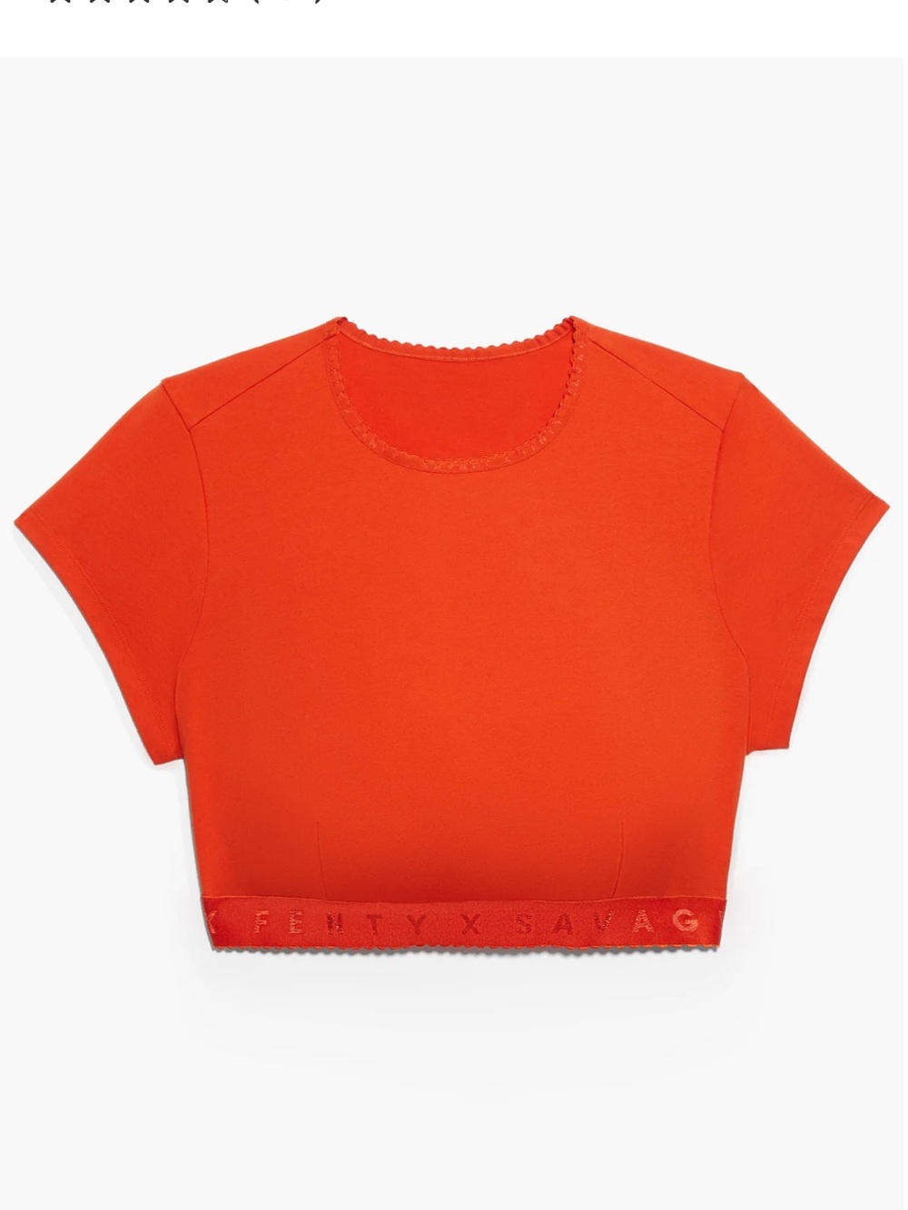 Savage X Fenty Bright Orange Crop Tee